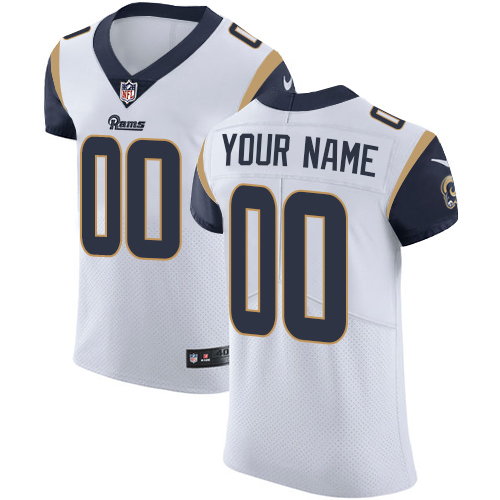 Men's Los Angeles Rams White Vapor Untouchable Custom Elite NFL Stitched Jersey